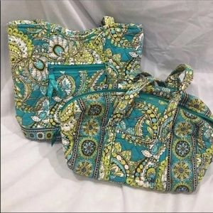 Matching peacock Vera Bradley bags